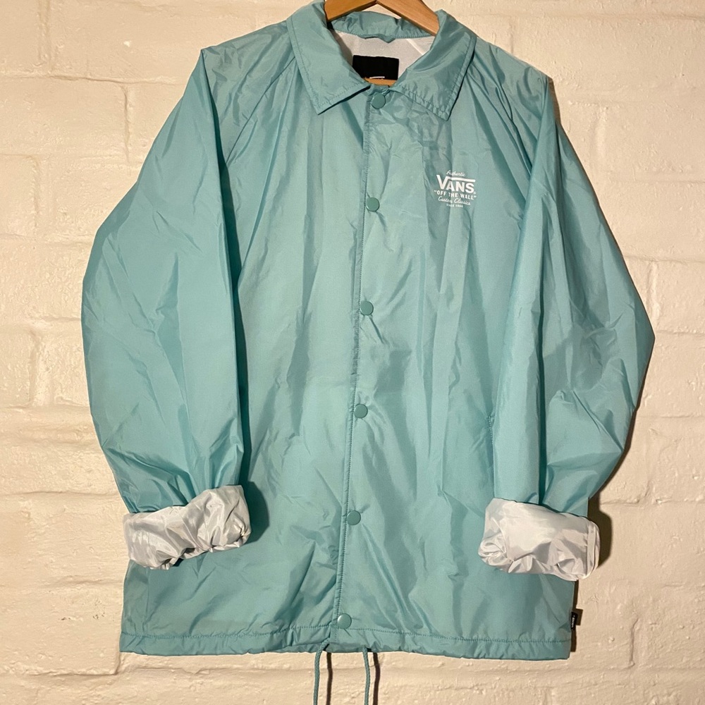 Vans Baby Blue Button-Up Windbreaker